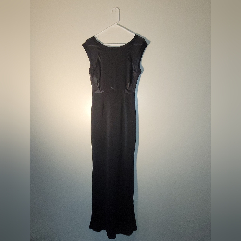 Laundry by Shelli Segal Full Length Gown Black Sleeveless Dress